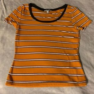Yellow Charlotte Russe striped shirt